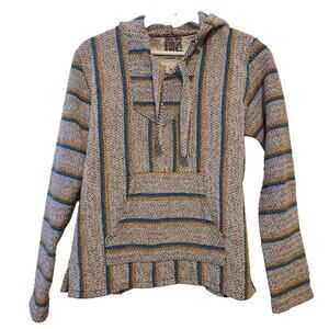 Original Senior Lopez Mexican Blanket Hoodie Size Small Unisex Men Women